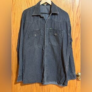 Jacket Jackson men’s button up sz large soft‎ denim